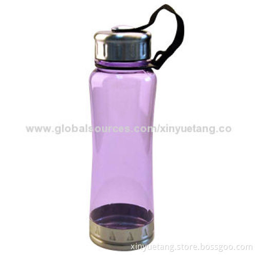 650mL High-quality Shatter-proof Plastic Water Bottle with Handle, Shenzhen FactoryNew